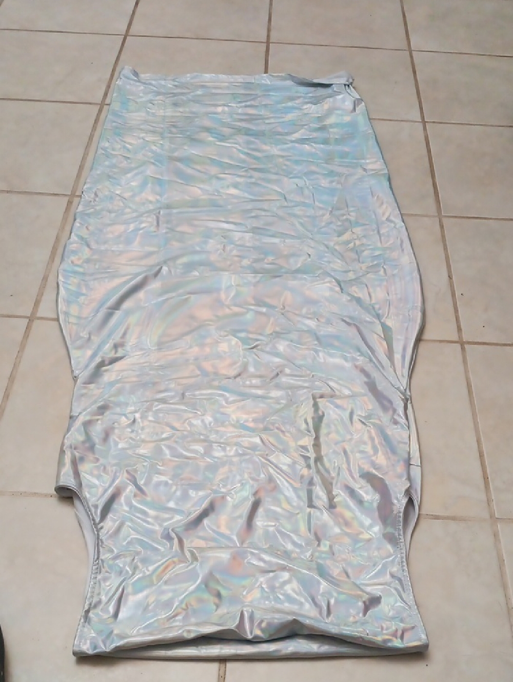 Fashion Nova Iridescent Holographic Maxi Dress. Hologram Dress In 3x